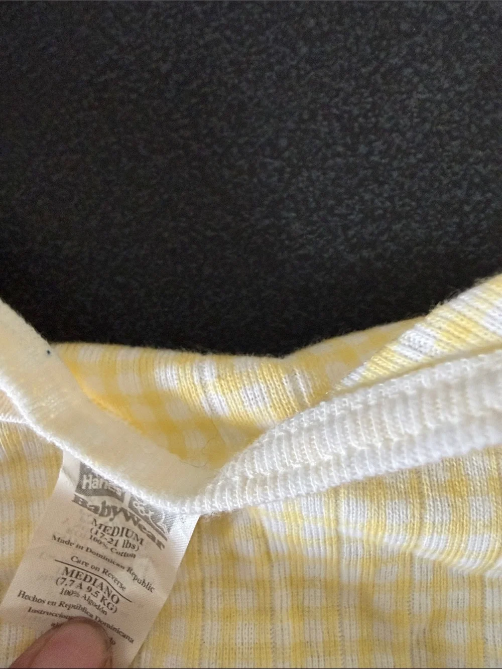 Hanes Yellow & White Baby One-Piece Bodysuit 90’s 80’s